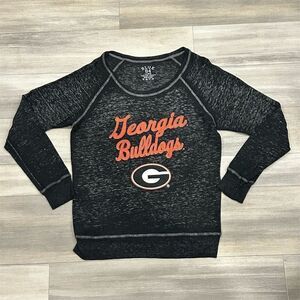 Georgia Bulldogs Blue 84 Women's black Pullover shirt Size L Casual